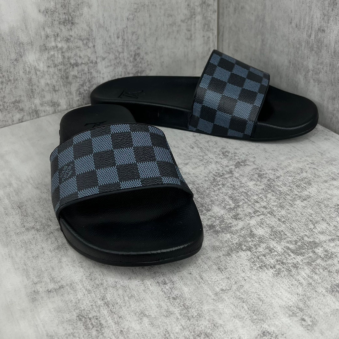Louis Vuitton Slides "Black-Grey"