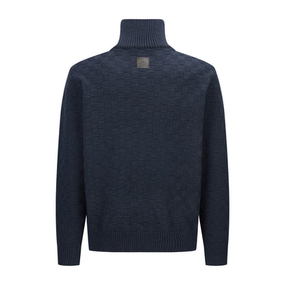 Louis Vuitton Cashmere-Wool Blend Half-Zip Pullover "Navy"
