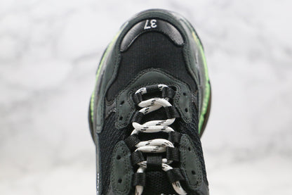 Balenciaga Triple S "Black-Green Clear Sole"