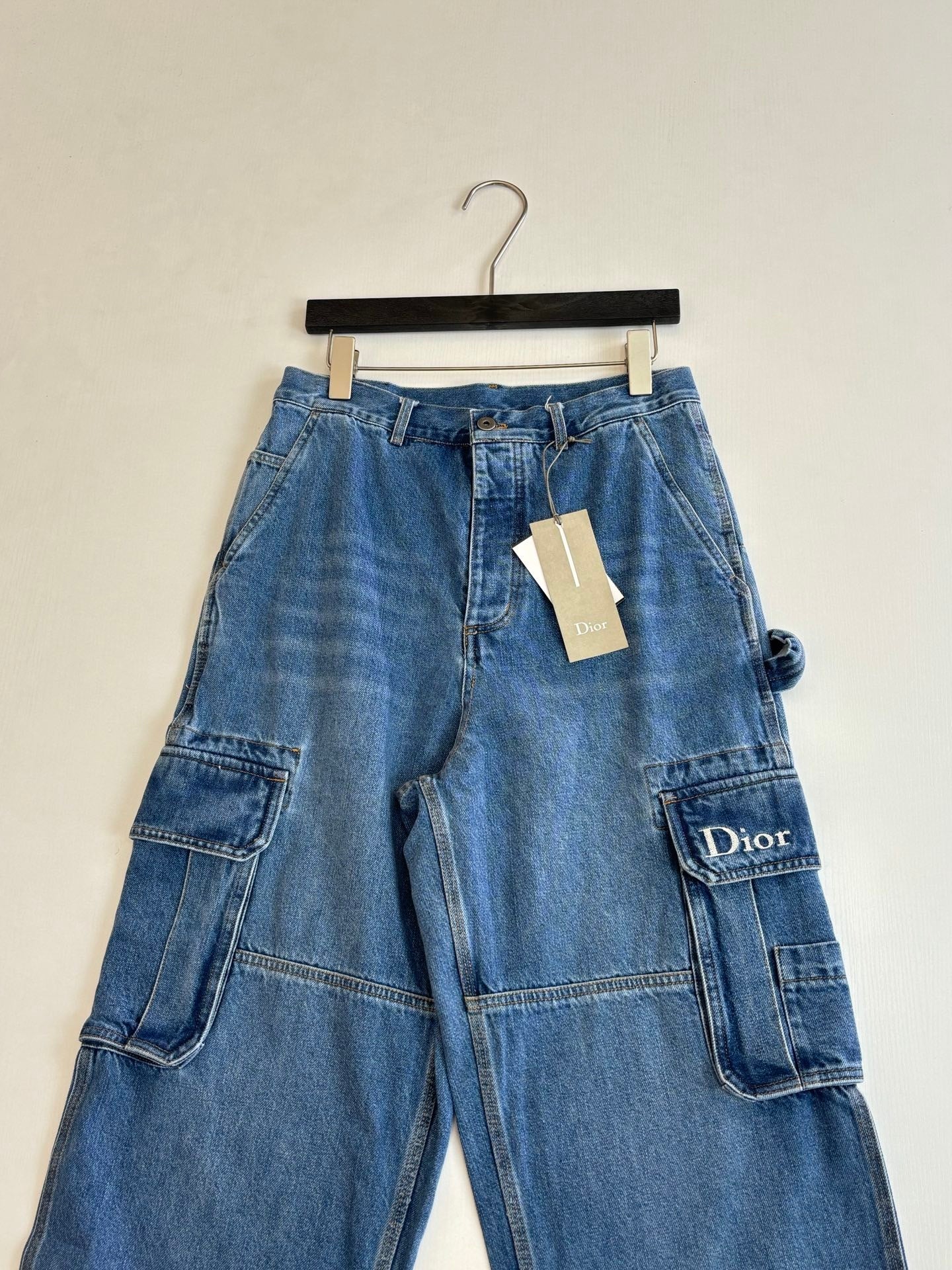 Dior Cargo Jeans "Blue Cotton Twill"