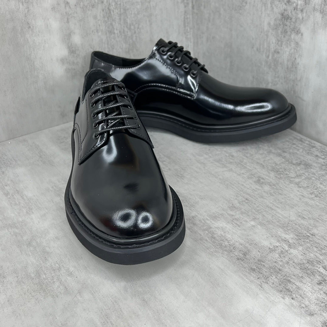 Dior Leather Derby Shoes "Black"