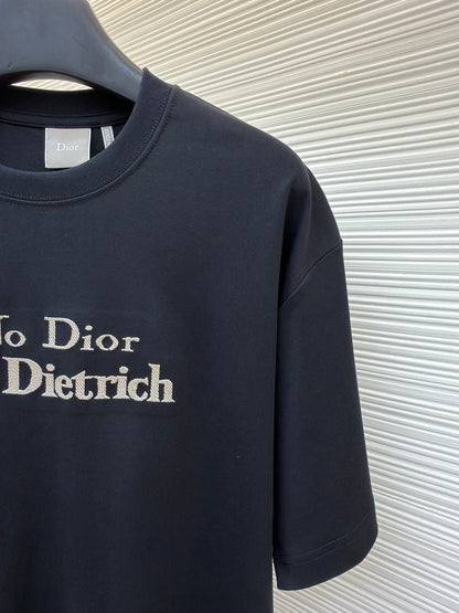Dior T-Shirt with Embroidery "Black and White Cotton Jersey"