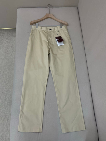 Gucci Cotton Twill Pants with Embroidery "Sand"