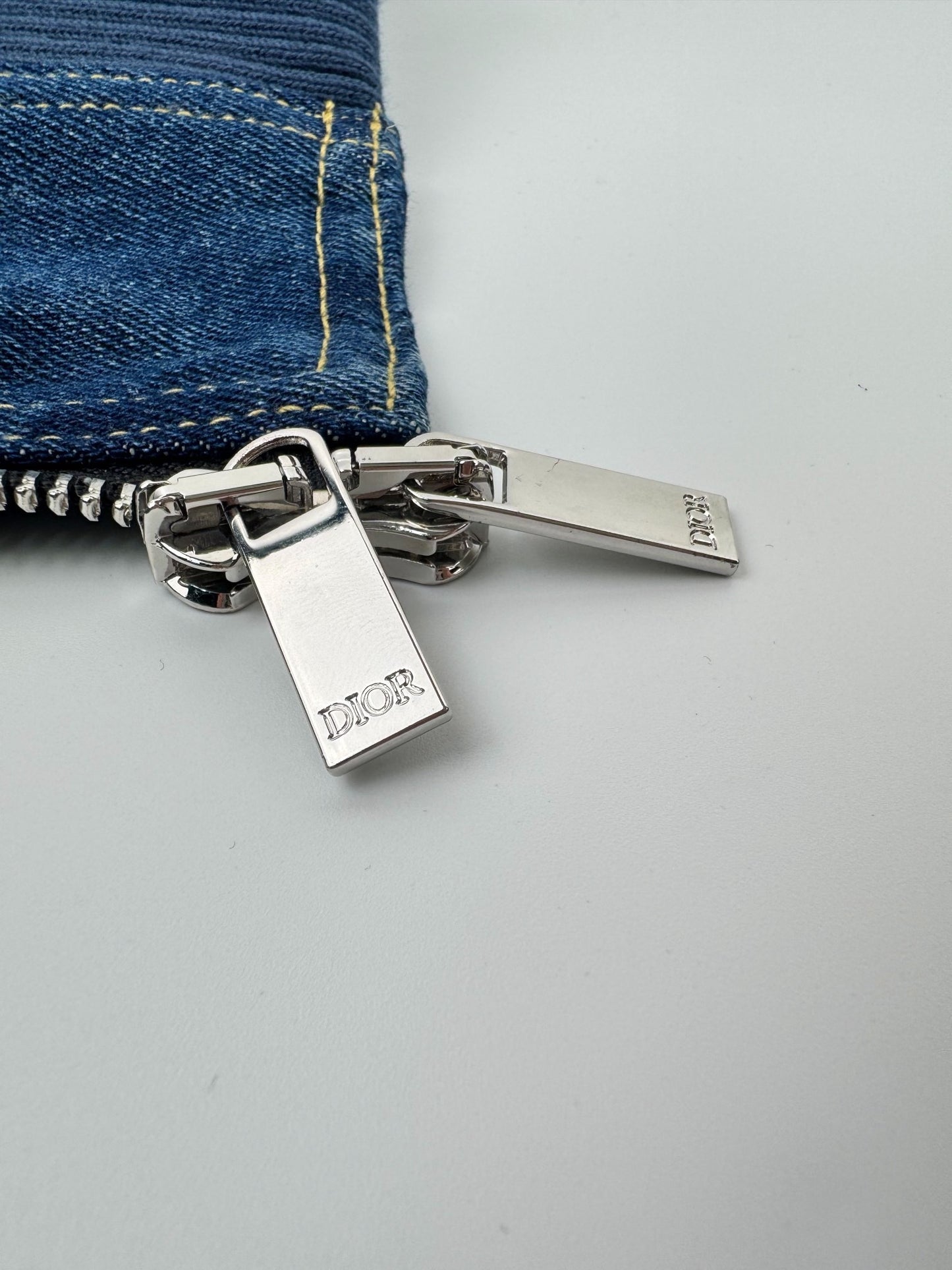 Dior Christian Dior Tag Hooded Jacket "Blue Cotton Denim"