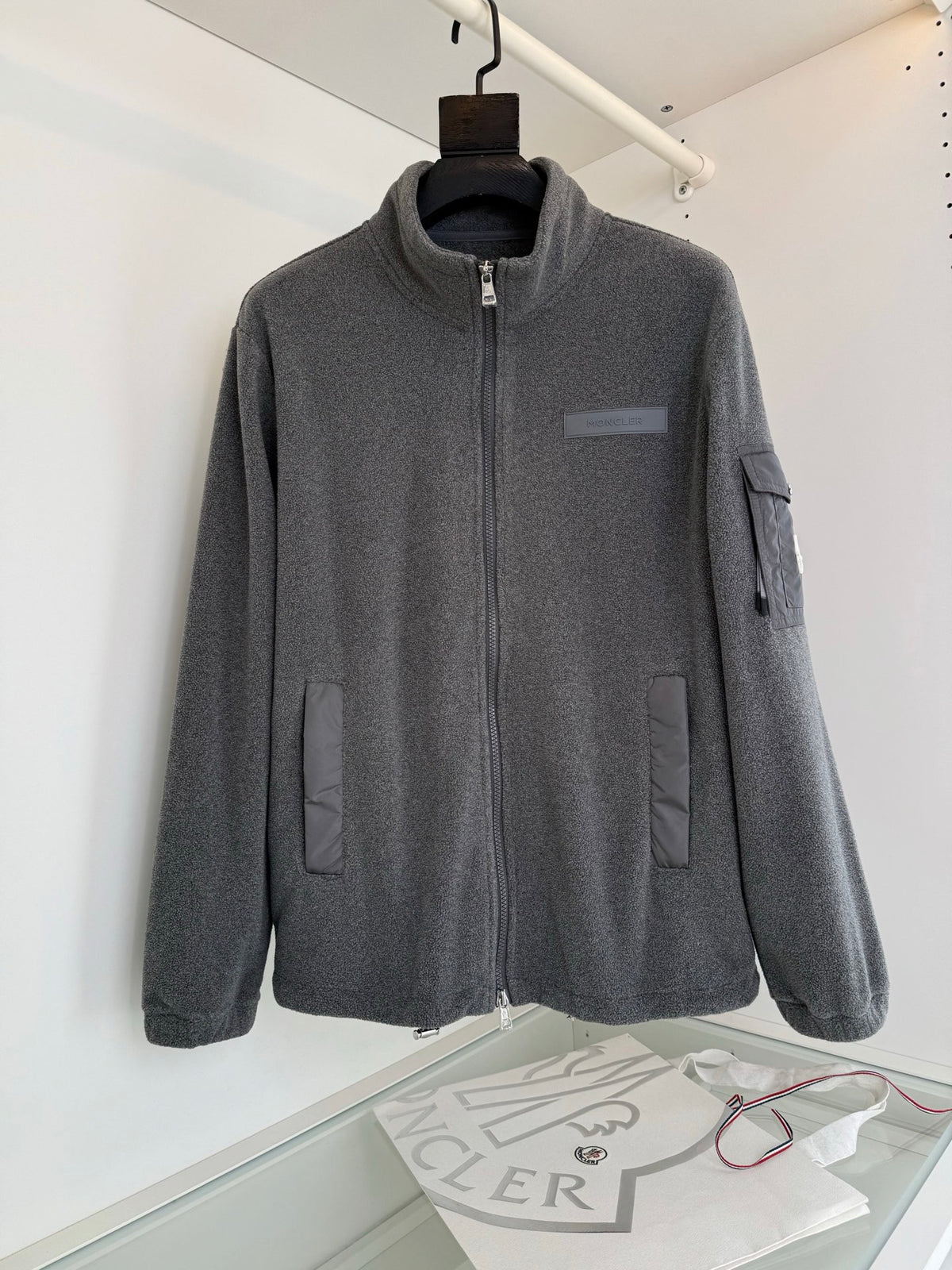 Moncler Fleece Zip Jacket "Gray"