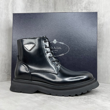 Prada Brushed Leather Boots