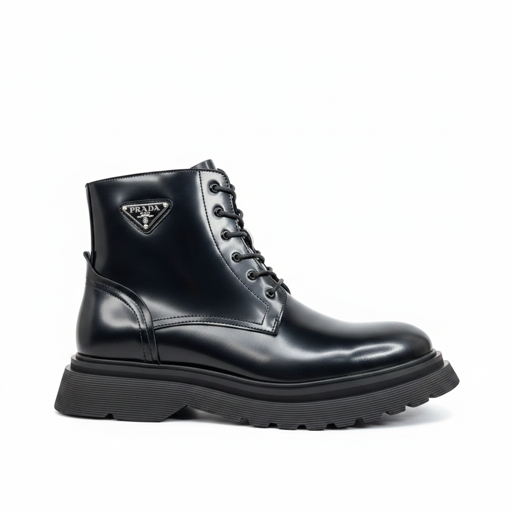 Prada Brushed Leather Boots