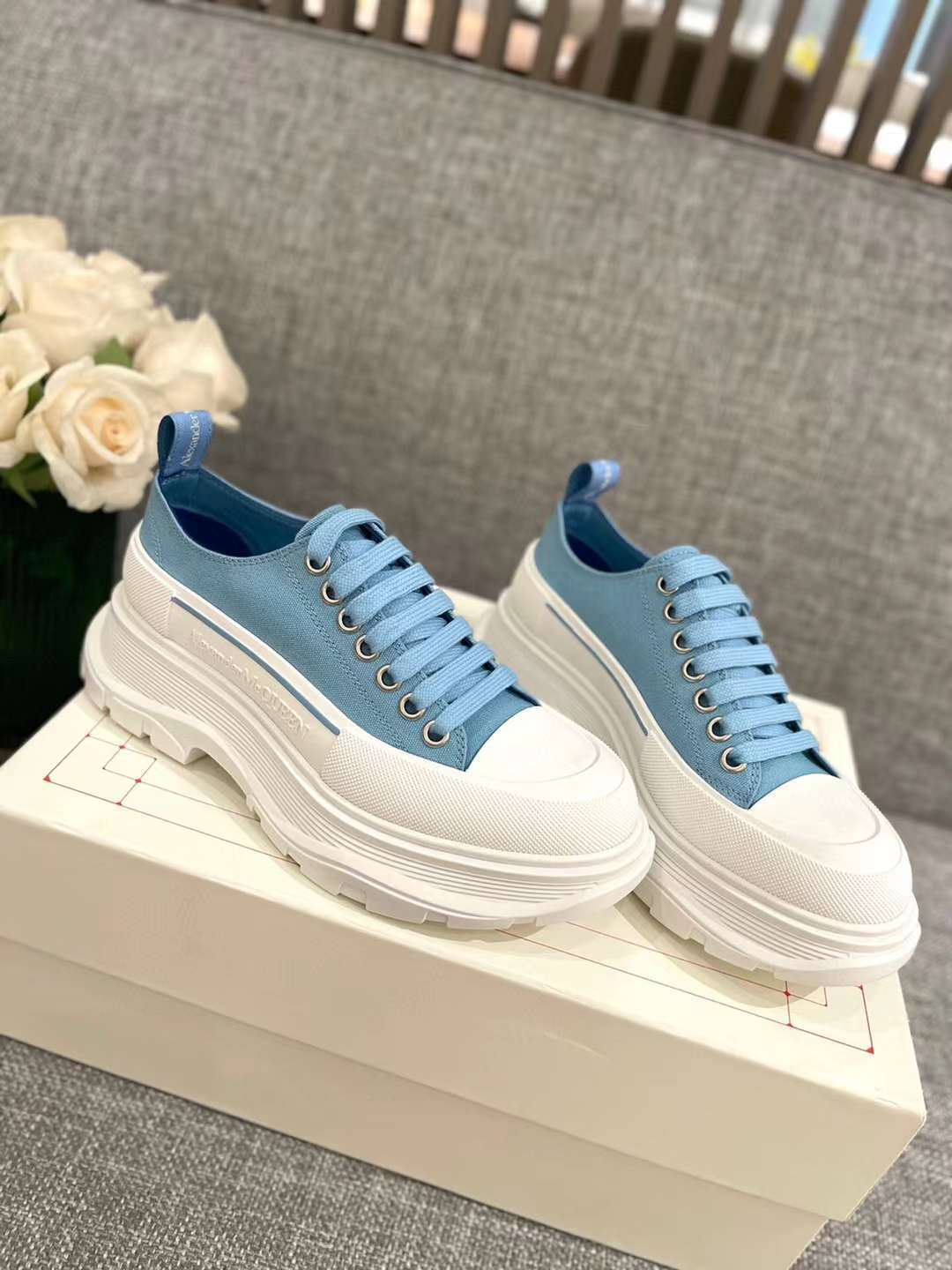 Alexander McQueen Tread Slick Low "Sky Blue"