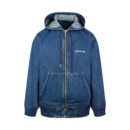 Dior Christian Dior Tag Hooded Jacket "Blue Cotton Denim"