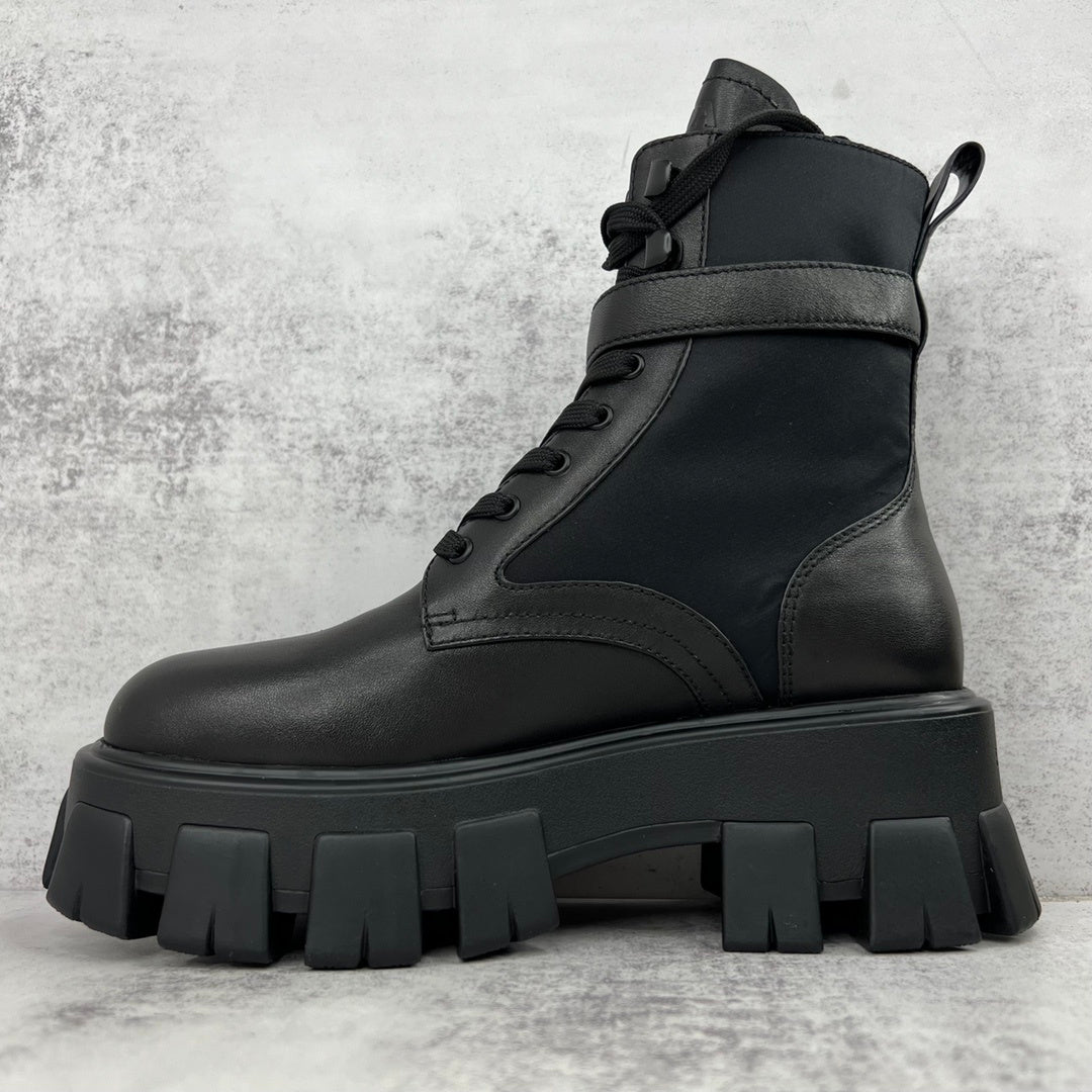 Prada Monolith Leather Boots "Black" V3