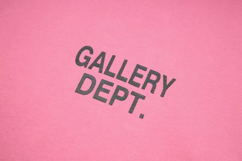 Gallery Dept. Centered Logo Hoodie "Pink"