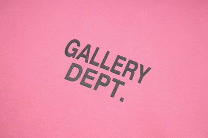Gallery Dept. Centered Logo Hoodie "Pink"