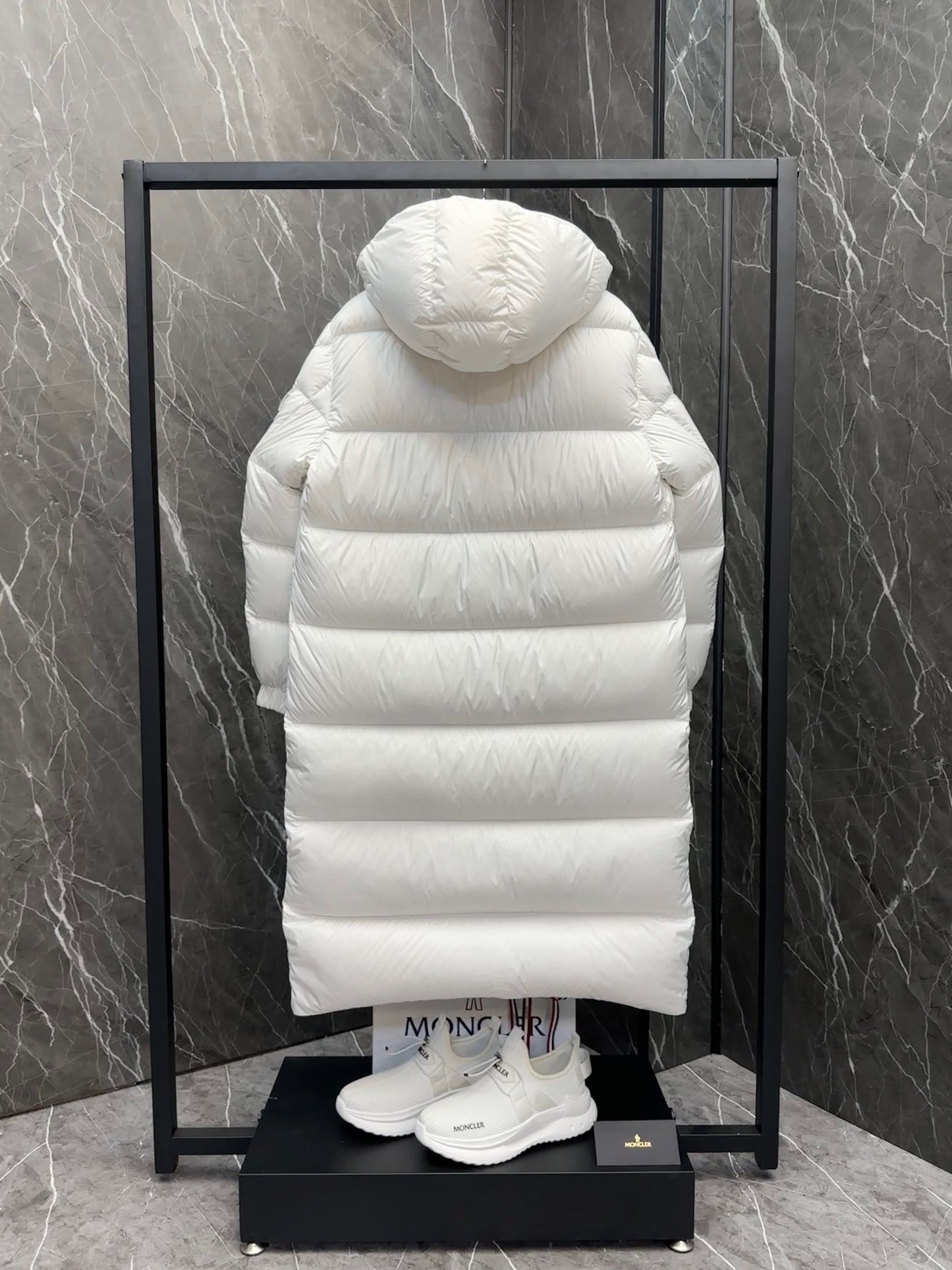 Moncler Hanoverian Long Down Jacket "White"