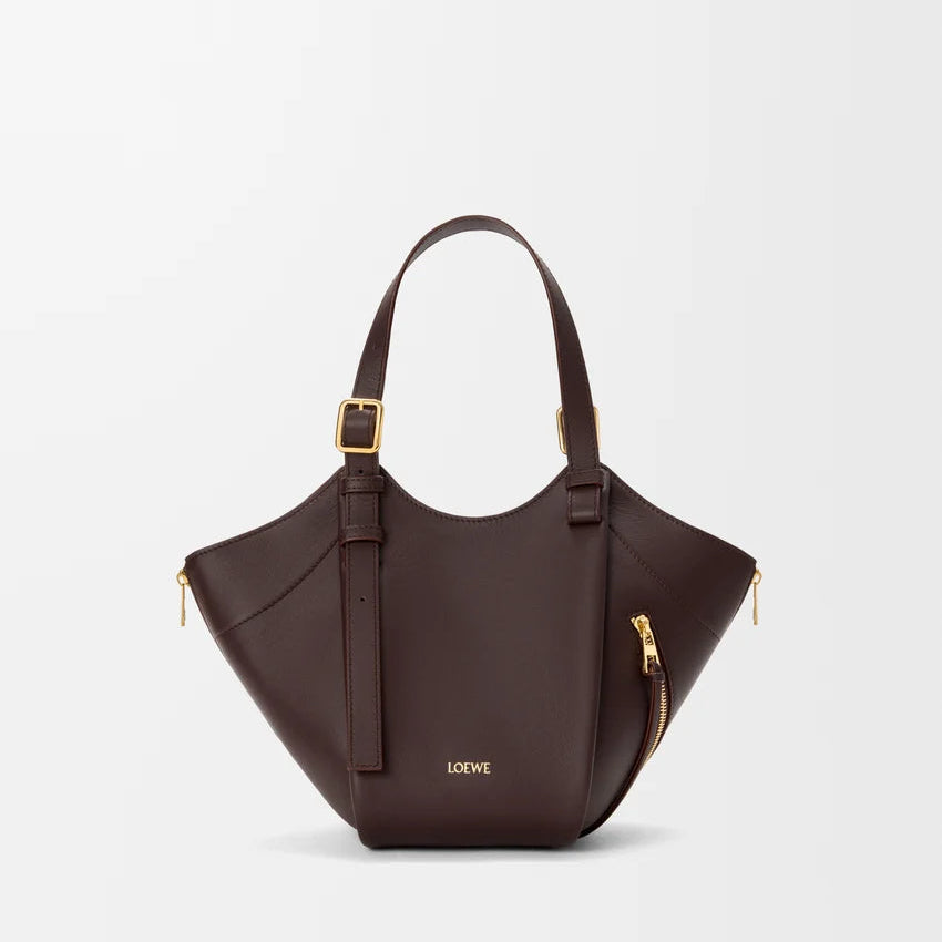 Loewe Hammock Flip Bag in Classic Calfskin "Dark Chestnut"