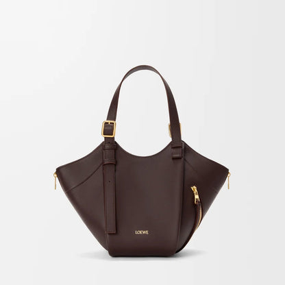 Loewe Hammock Flip Bag in Classic Calfskin "Dark Chestnut"