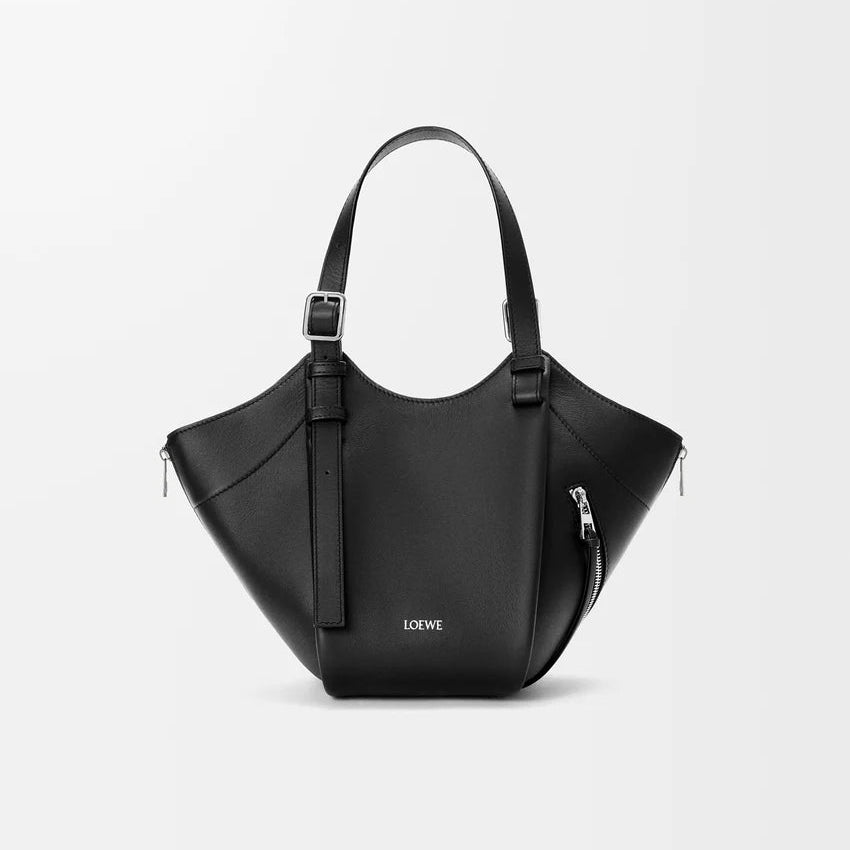 Loewe Hammock Flip Bag in Classic Calfskin "Black"