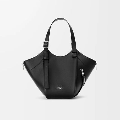 Loewe Hammock Flip Bag in Classic Calfskin "Black"
