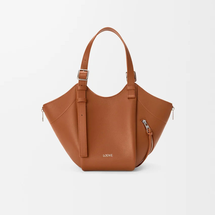Loewe Hammock Flip Bag in Classic Calfskin "Brown"