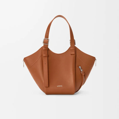 Loewe Hammock Flip Bag in Classic Calfskin "Brown"