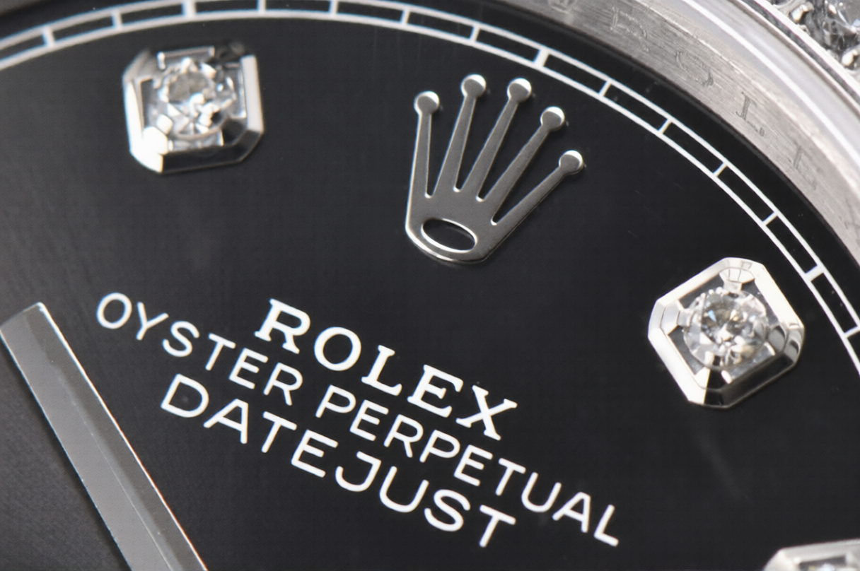 Rolex DateJust 36mm Jubilee Bracelet Black Diamond Dial