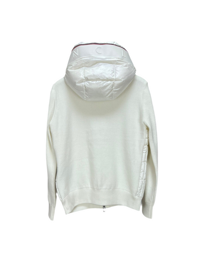 Moncler Paneled Down and Wool Jacket "White"