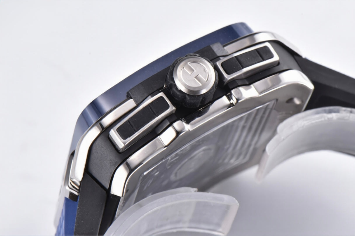 Hublot Square Bang Unico 42mm Blue Rubber Strap Skeleton Dial
