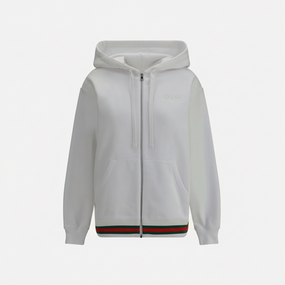Gucci Zip Hoodie "White"