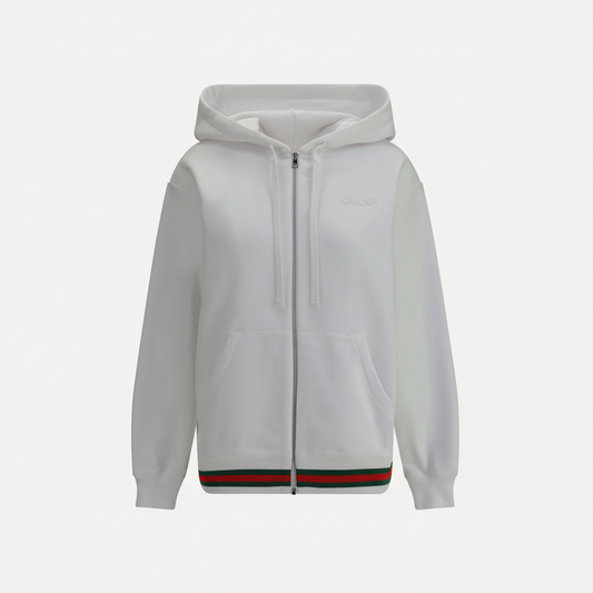 Gucci Zip Hoodie "White"