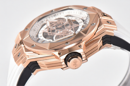 Hublot Big Bang Sang Bleu II 45mm Rose Gold White Rubber Strap White Dial