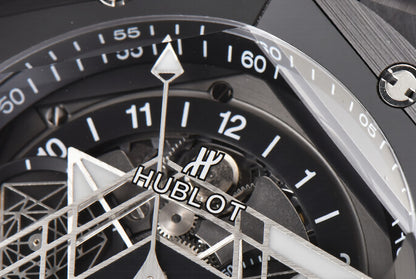 Hublot Big Bang Sang Bleu II 45mm Black Rubber Strap Black Dial