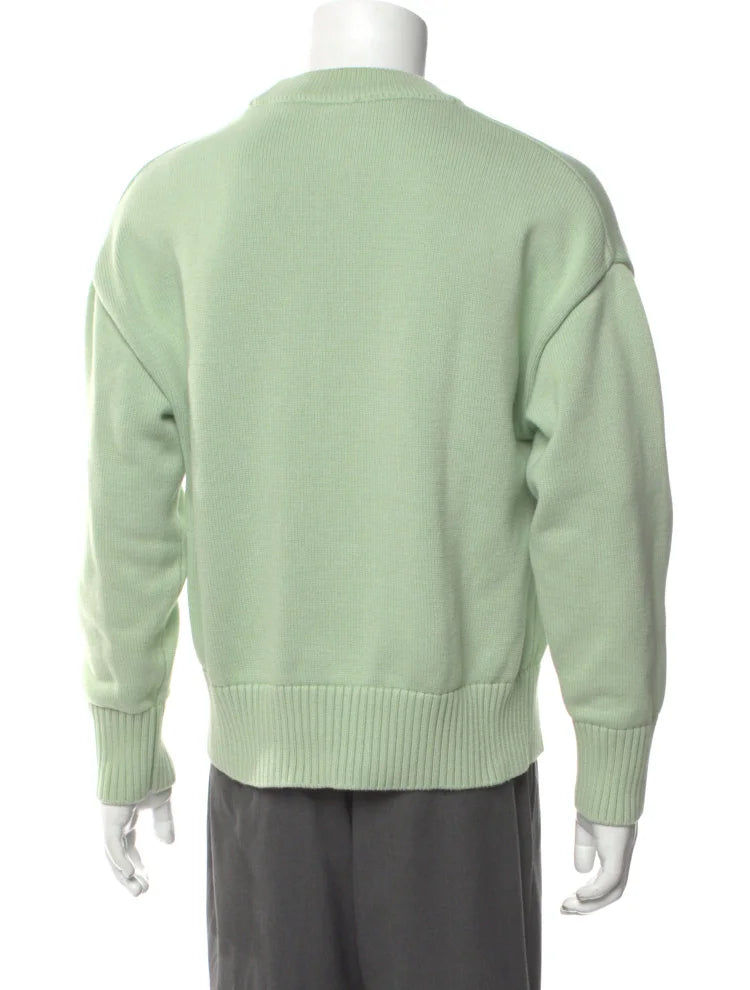 AMI Paris Ami De Coeur Sweater "Light Green"