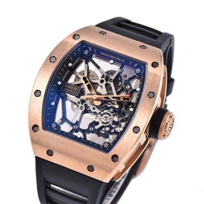 Richard Mille RM035 49.9x41.5mm Black Rubber Strap Skeleton Dial