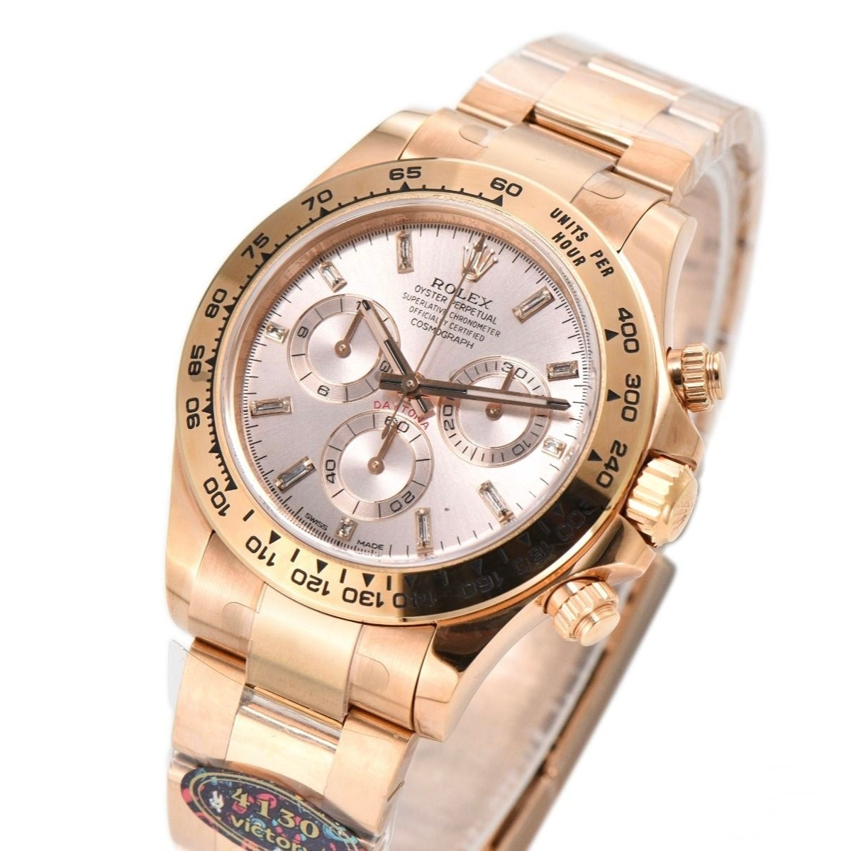 Rolex Daytona Rose Gold 40mm Moissanite Dial
