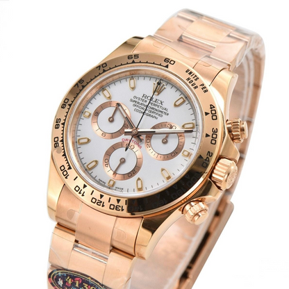 Rolex Daytona Rose Gold 40mm White Dial