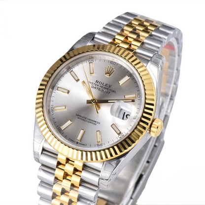 Rolex Date Just 41mm SS/YG Jubilee Bracelet Silver Dial