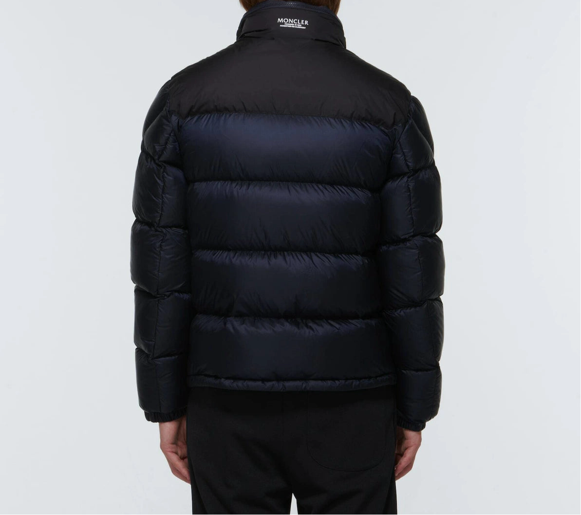 Moncler Peuplier Down Jacket "Black-Navy Blue"