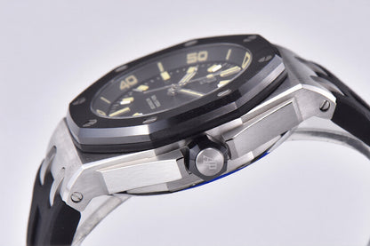 Audemars Piguet Royal Oak Offshore Diver 42mm Black Strap Black Dial