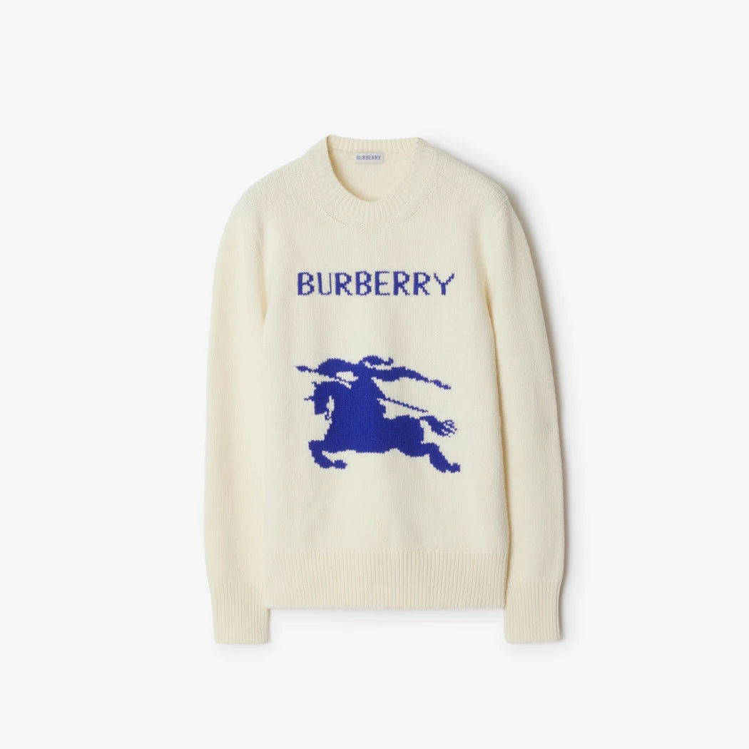 Burberry EKD Wool Cashmere Sweater "Off-White"