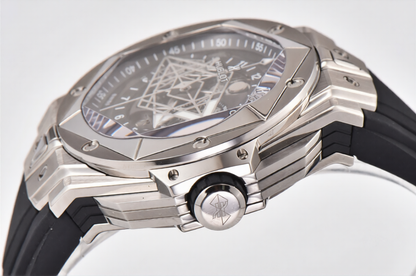 Hublot Big Bang Sang Bleu II Chrono 45mm Black Rubber Strap Black Dial