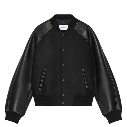 Givenchy Bomber Jacket with Givenchy Paris Embroidery "Black"