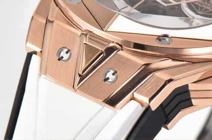 Hublot Big Bang Sang Bleu II 45mm Rose Gold White Rubber Strap White Dial