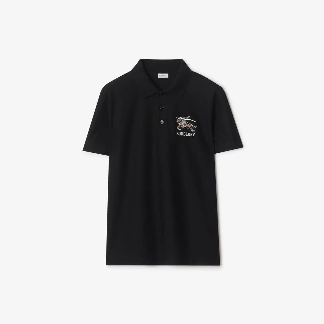 Burberry EKD Sketch Cotton Polo T-Shirt "Black"
