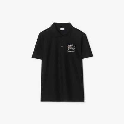 Burberry EKD Sketch Cotton Polo T-Shirt "Black"