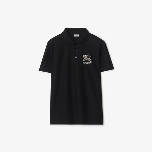 Burberry EKD Sketch Cotton Polo T-Shirt "Black"