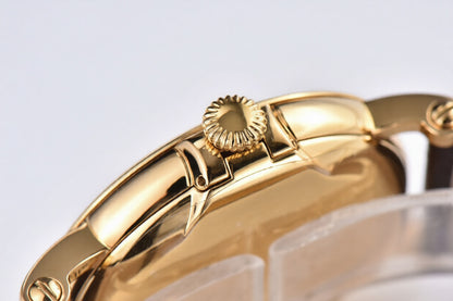 Patek Philippe Calatrava 38mm Gold Brown Leather White Dial