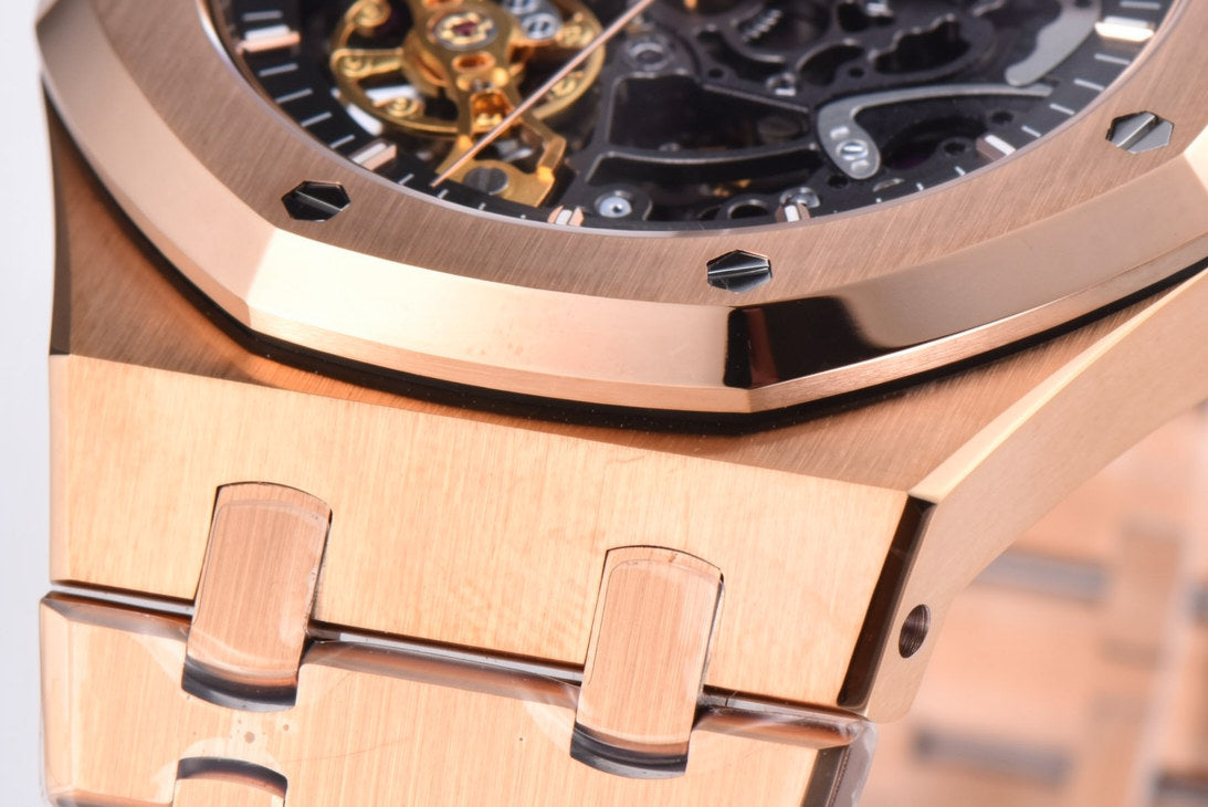 Audemars Piguet Royal Oak Rose Gold 41mm Skeleton Black Dial