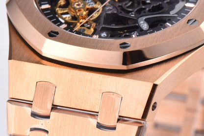 Audemars Piguet Royal Oak Rose Gold 41mm Skeleton Black Dial