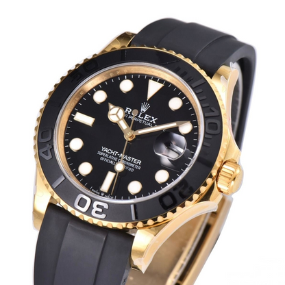 Rolex Yacht-Master 42mm Oysterflex Strap Ceramic Bezel Black Dial