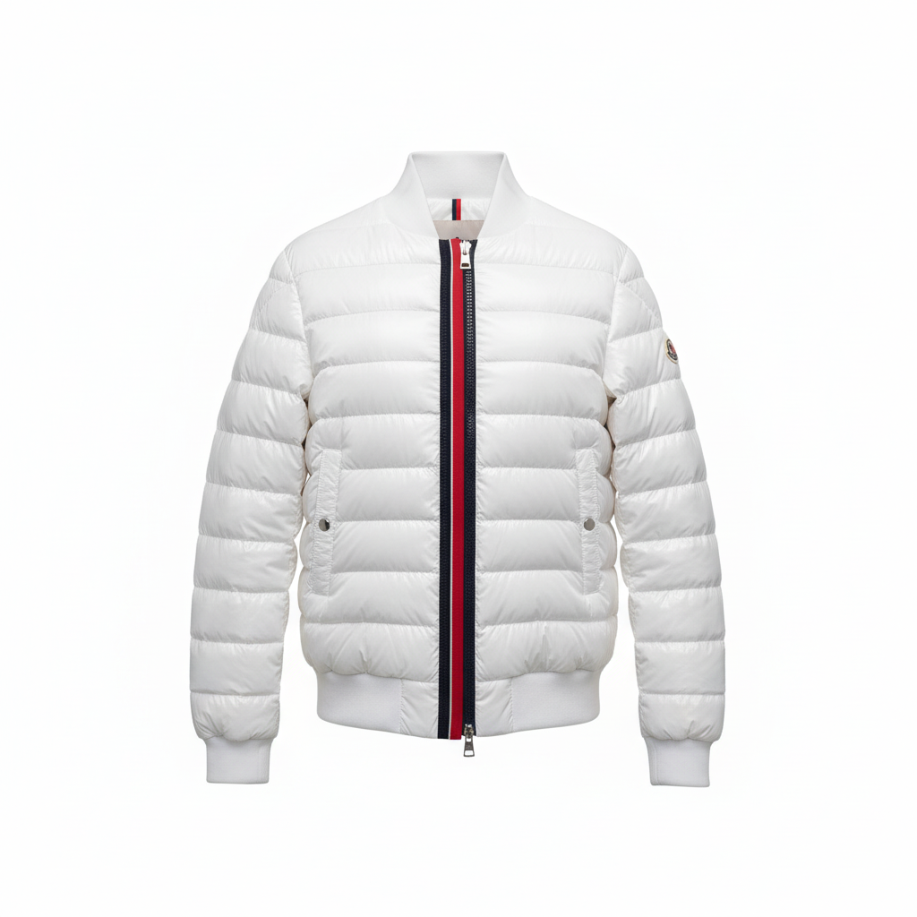 Moncler Sark Down Bomber Jacket "White"