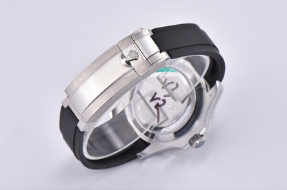Rolex Yacht-Master 42mm Black Rubber Strap Black Dial